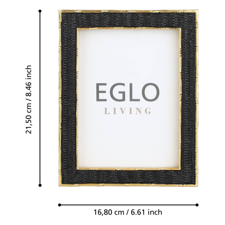 Eglo - Рамка за снимка 13x18 см черен/златист