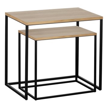 Eglo 424006 - Комплект 2 бр. странични масички TOZAWA кафяво/черно