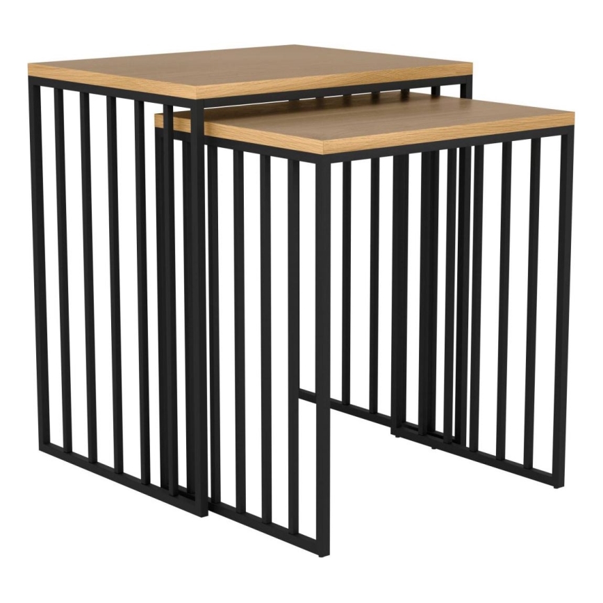 Eglo 424143 - Комплект от 2 странични масички TOZAWA, кафяво/черно