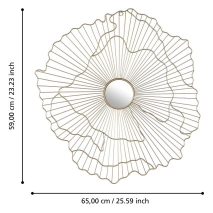 Eglo - Стенно огледало 59x65 см златисто