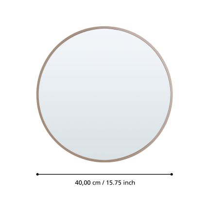 Eglo 425058 - Стенно огледало BANI, диаметър 40 см, бежово