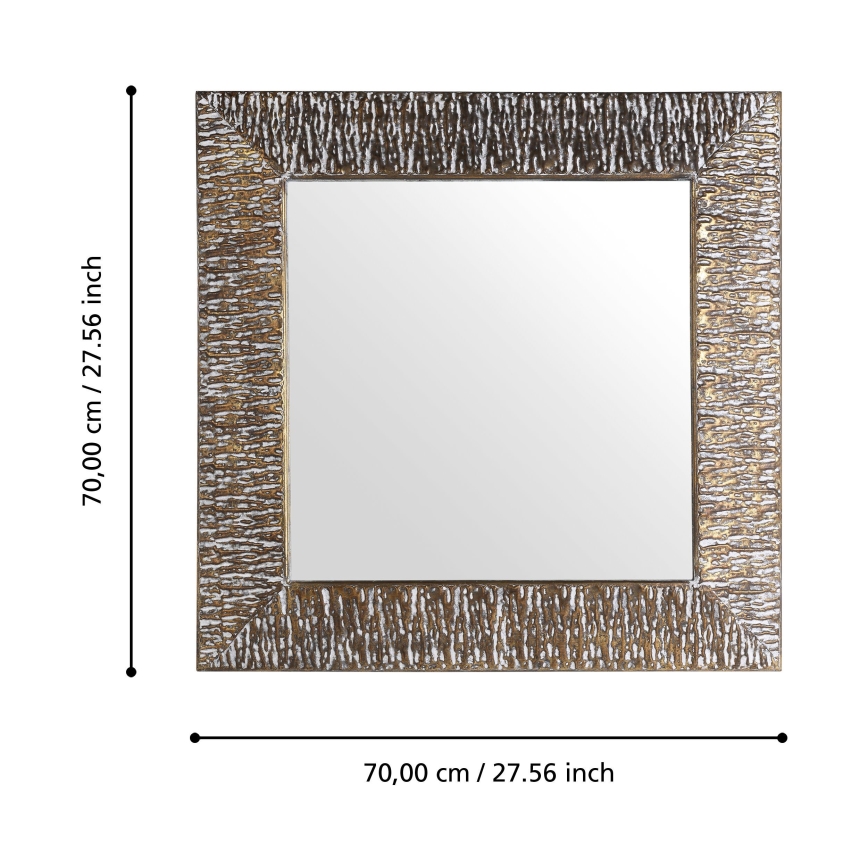 Eglo 425075 - Стенно огледало TOAMASINA 70x70 см бронзово