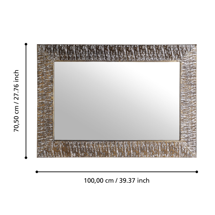 Eglo 425076 - Стенно огледало TOAMASINA 100x70,5 cm бронзово