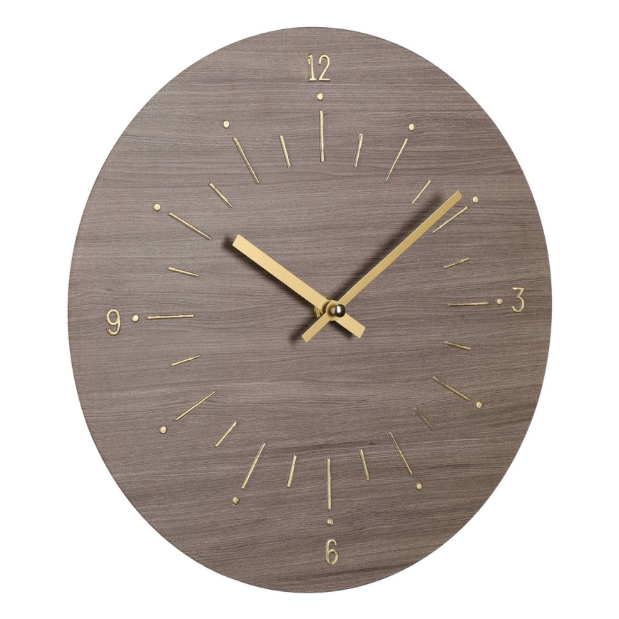 Eglo - Стенен часовник 1xAA Ø 30 см кафяв