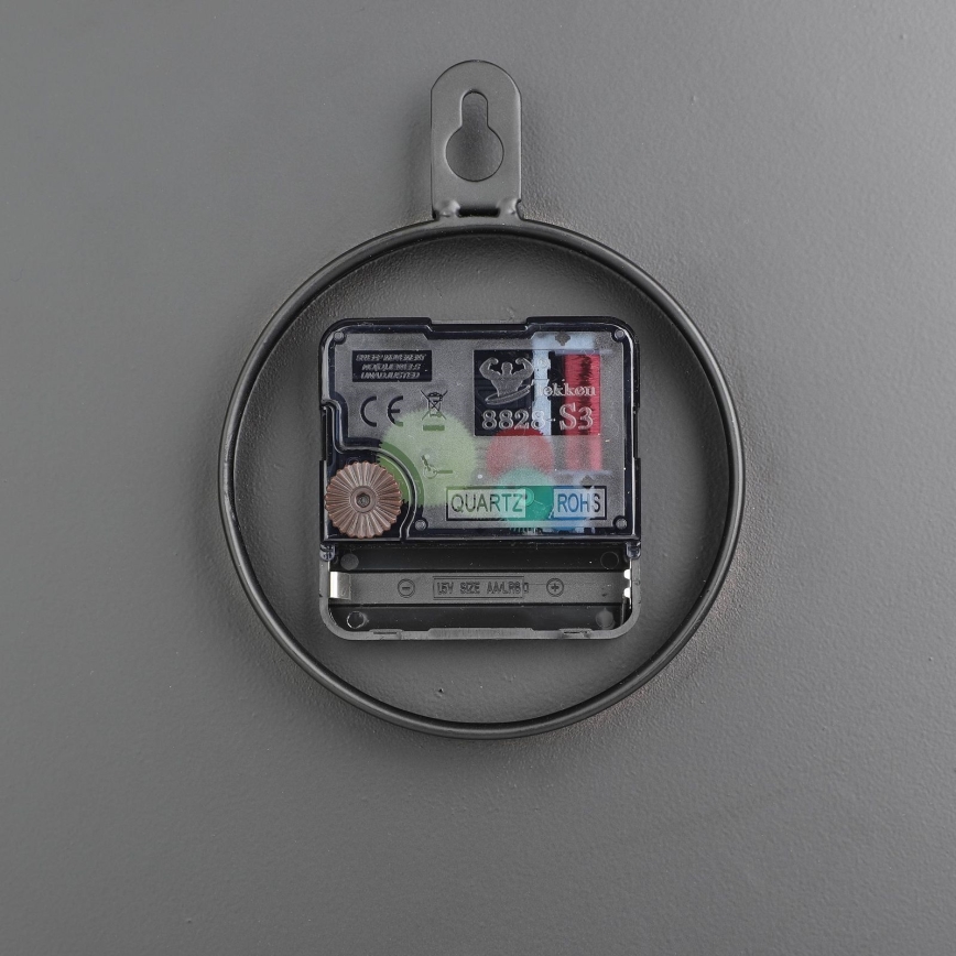 Eglo - Стенен часовник 1xAA Ø 30 см черен