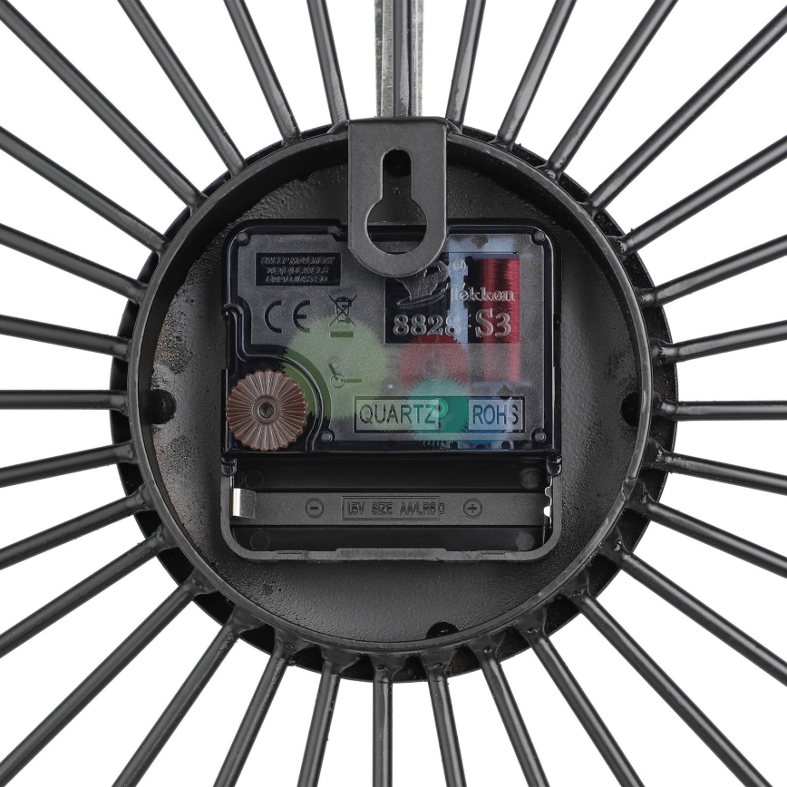 Eglo - Стенен часовник 1xAA 50x50 см черен