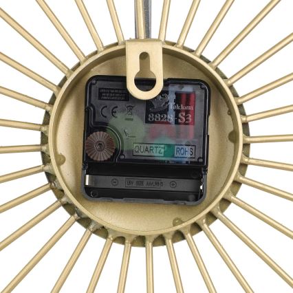 Eglo - Стенен часовник 1xAA 50x50 см златист