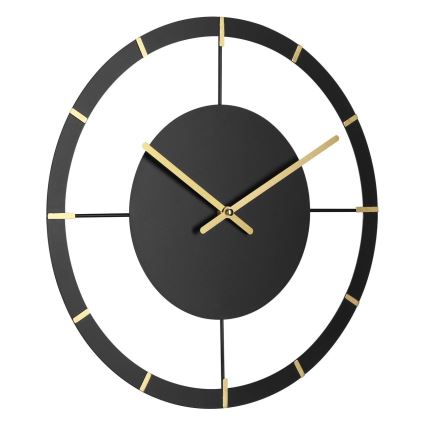 Eglo - Стенен часовник 1xAA Ø 40 см черен/златист