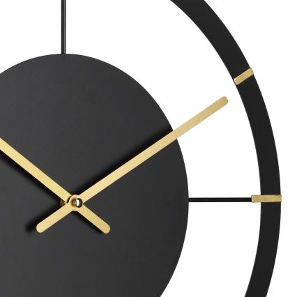 Eglo - Стенен часовник 1xAA Ø 40 см черен/златист