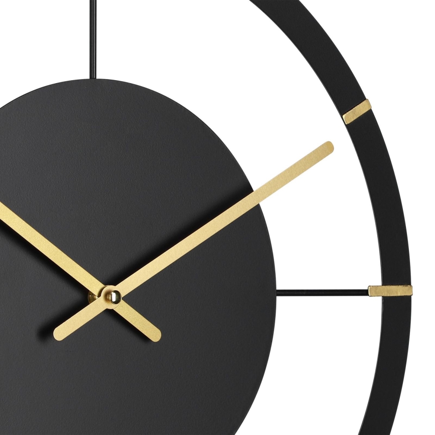 Eglo - Стенен часовник 1xAA Ø 40 см черен/златист