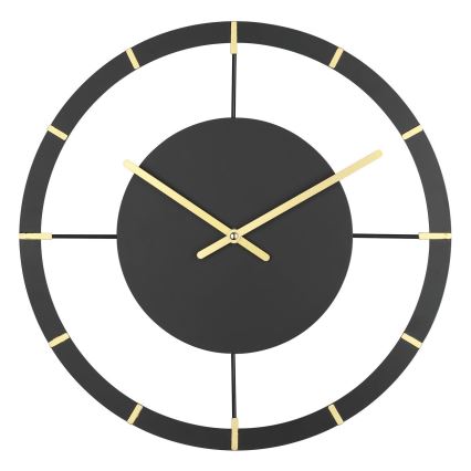 Eglo - Стенен часовник 1xAA Ø 40 см черен/златист