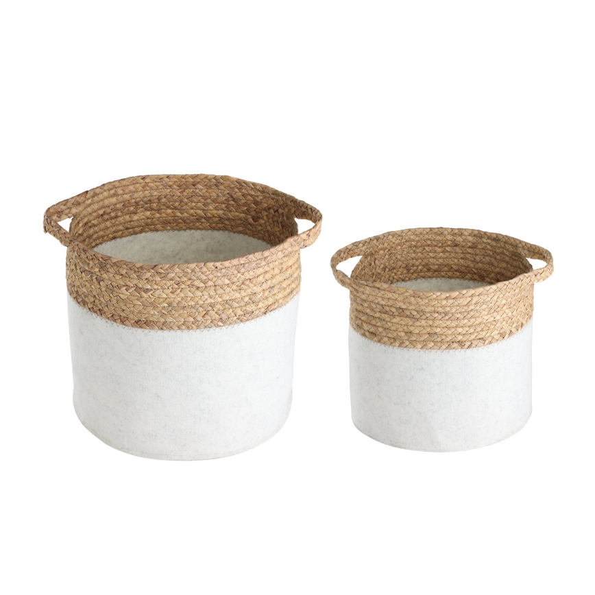 Eglo 426584 - Комплект 2x декоративни кошници NANAE 30x31 cm бяла/бежова