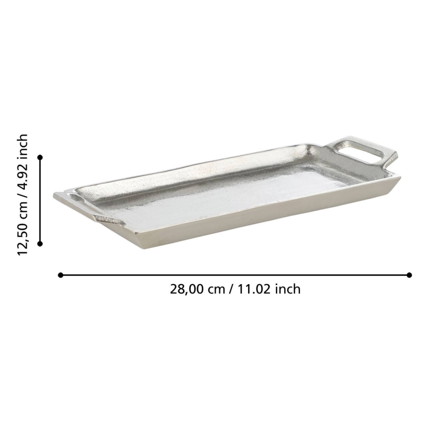 Eglo - Декоративен поднос 12,5x28,5 см хром