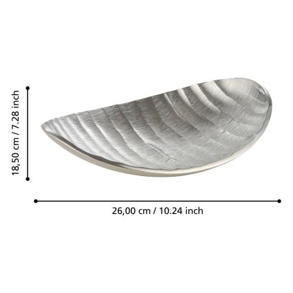 Eglo - Декоративен поднос 18,5x26 см сребрист