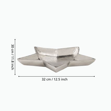 Eglo 427425 - Декоративен поднос AMBOLOSY 30x32 см, сребрист
