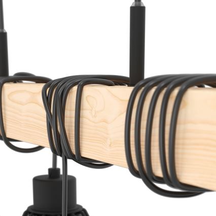 Eglo - Полилей на верижка TOWNSHEND 4xE27/60W/230V basket