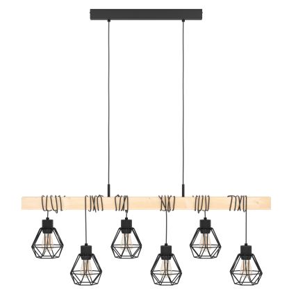 Eglo - Полилей на верижка TOWNSHEND 6xE27/60W/230V