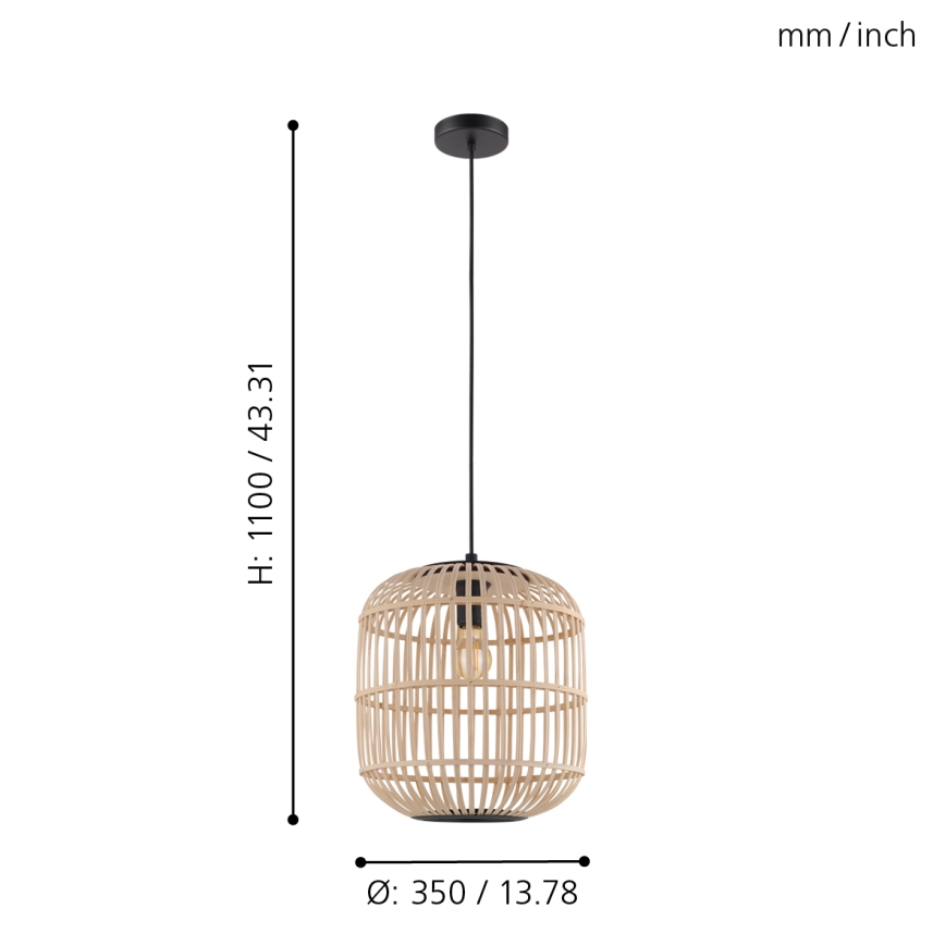 Eglo - Полилей на верижка 1xE27/28W/230V