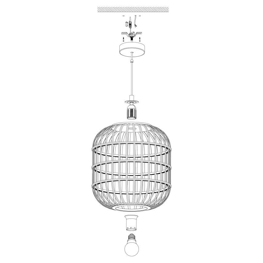 Eglo - Полилей на верижка 1xE27/28W/230V