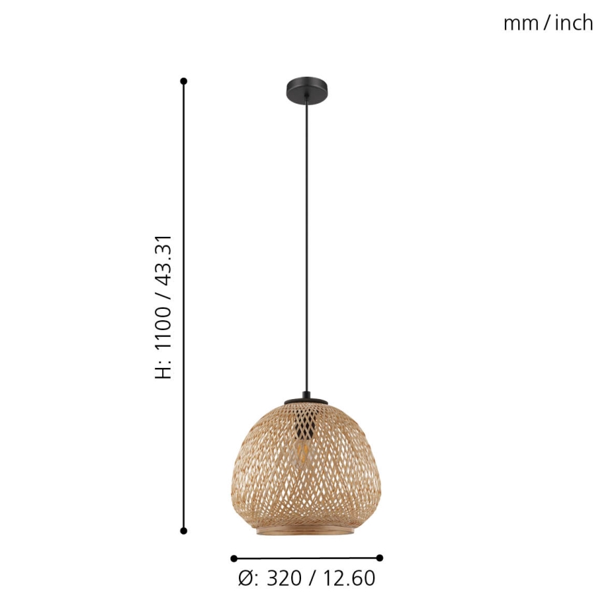 Eglo - Полилей на въже 1xE27/40W/230V