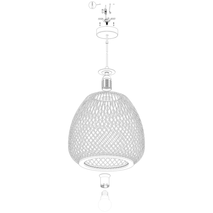 Eglo - Полилей на въже 1xE27/40W/230V