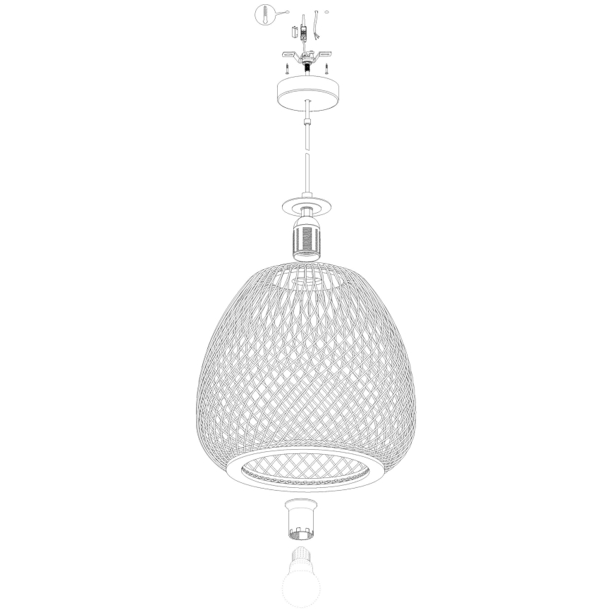 Eglo - Полилей на въже 1xE27/40W/230V