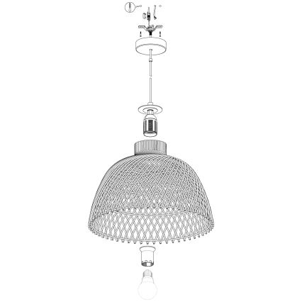 Eglo - Полилей на въже 1xE27/40W/230V