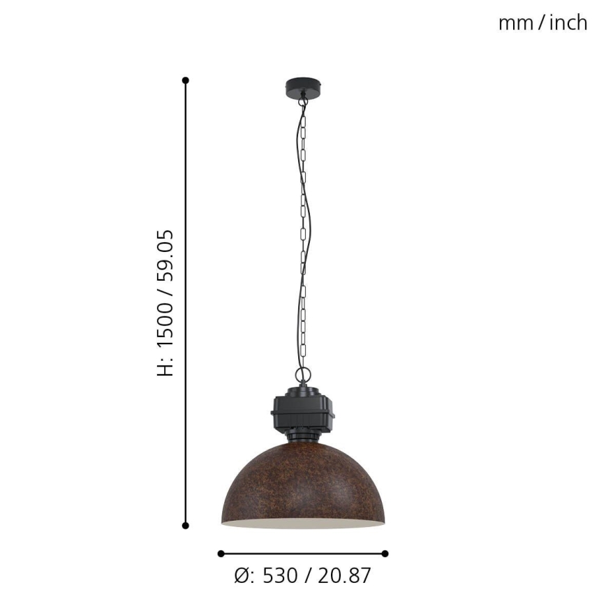 Eglo - Полилей на въже 1xE27/40W/230V