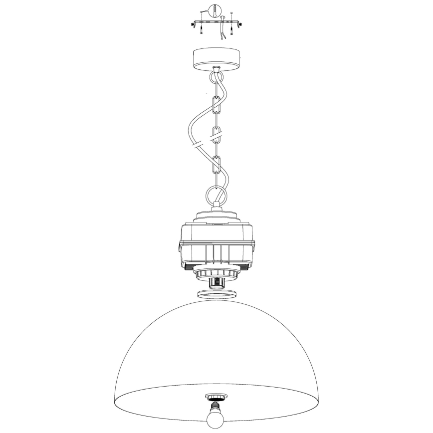 Eglo - Полилей на въже 1xE27/40W/230V