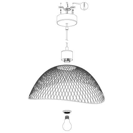 Eglo - Полилей на въже 1xE27/60W/230V
