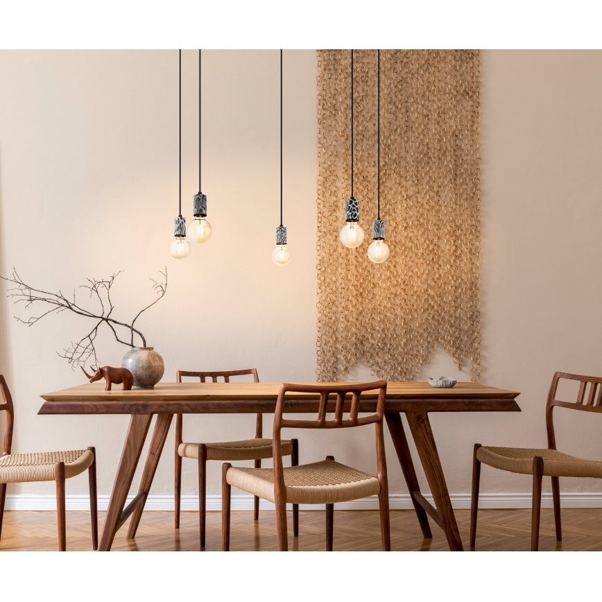 Eglo 43314 - Полилей с кабелно окачване COULSDON 5xE27/10W/230V