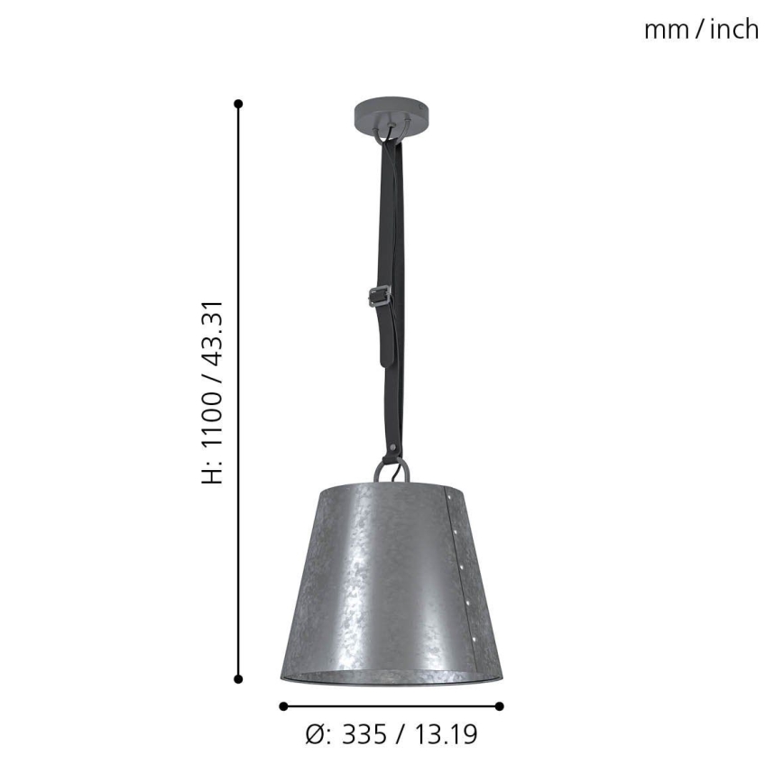 Eglo - Полилей на въже 1xE27/60W/230V