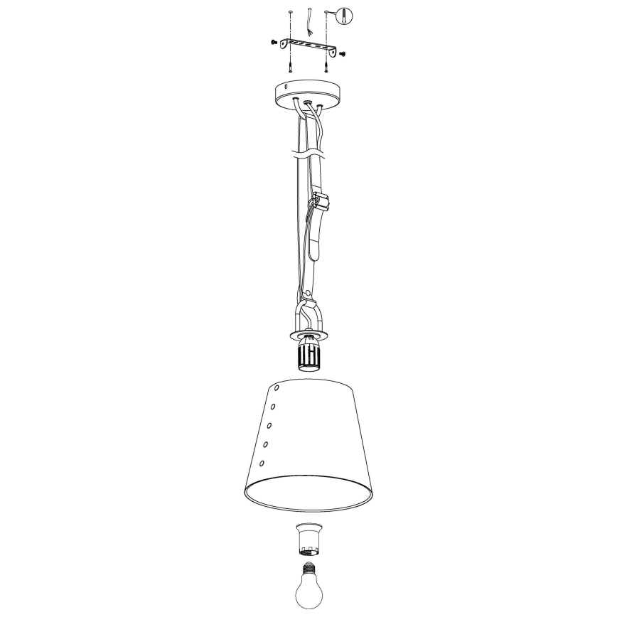 Eglo - Полилей на въже 1xE27/60W/230V