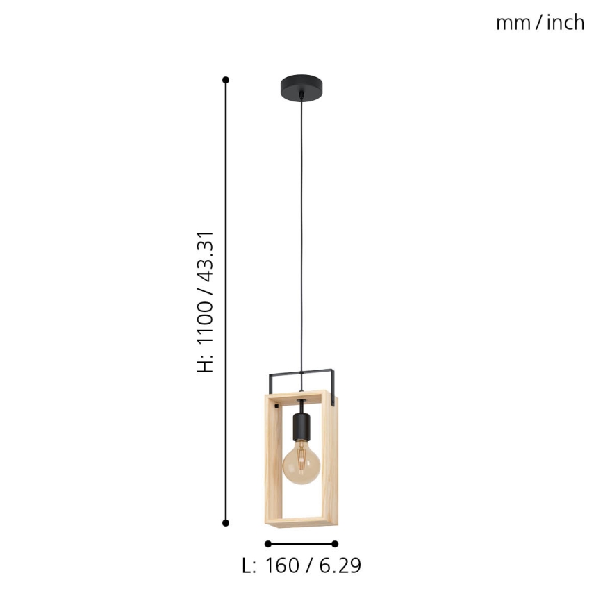 Eglo - Полилей на въже 1xE27/40W/230V