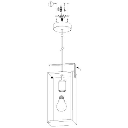 Eglo - Полилей на въже 1xE27/40W/230V