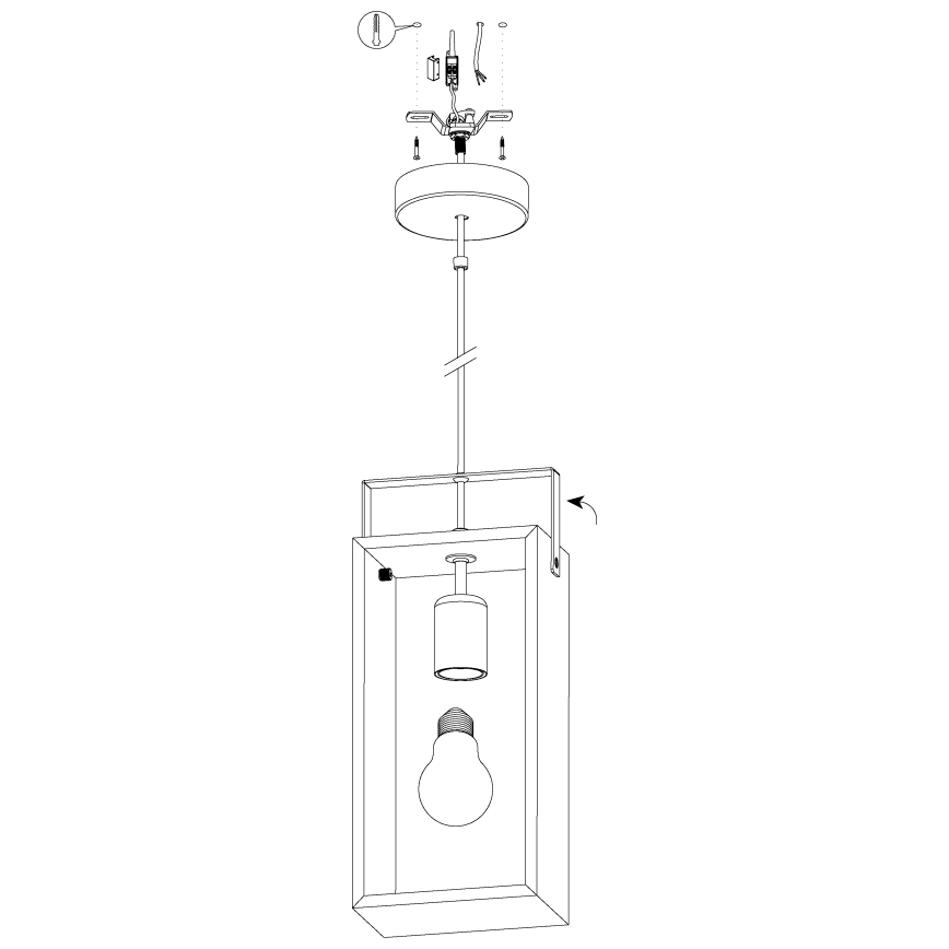 Eglo - Полилей на въже 1xE27/40W/230V