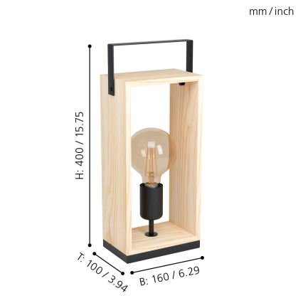 Eglo - Настолна лампа 1xE27/40W/230V