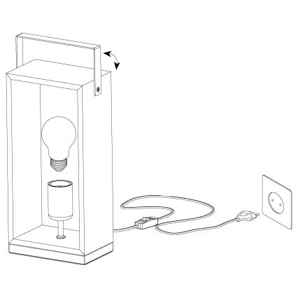 Eglo - Настолна лампа 1xE27/40W/230V