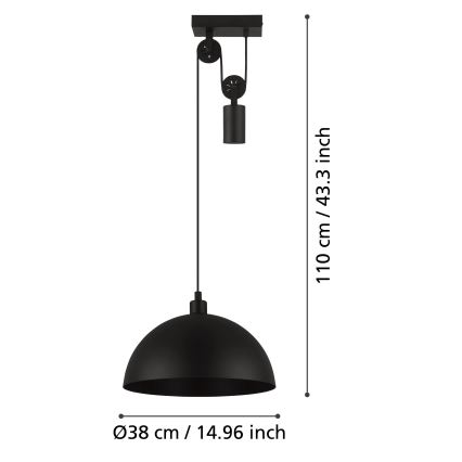 Eglo - Полилей на кабел 1xE27 / 40W / 230V