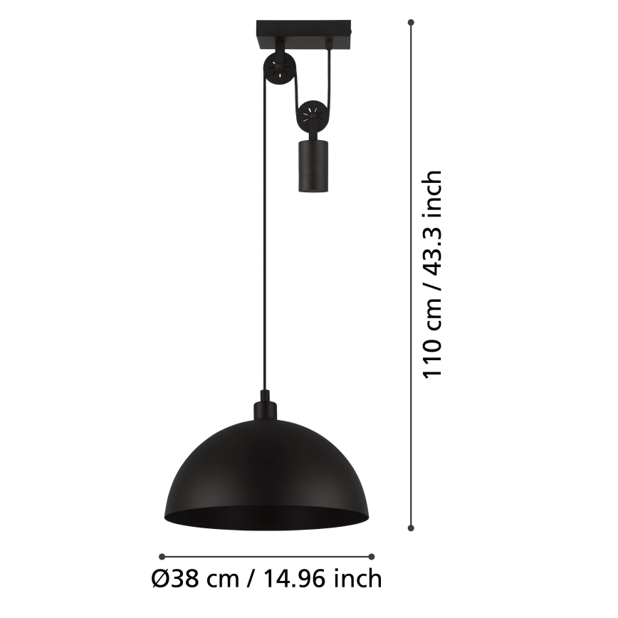 Eglo - Полилей на кабел 1xE27 / 40W / 230V