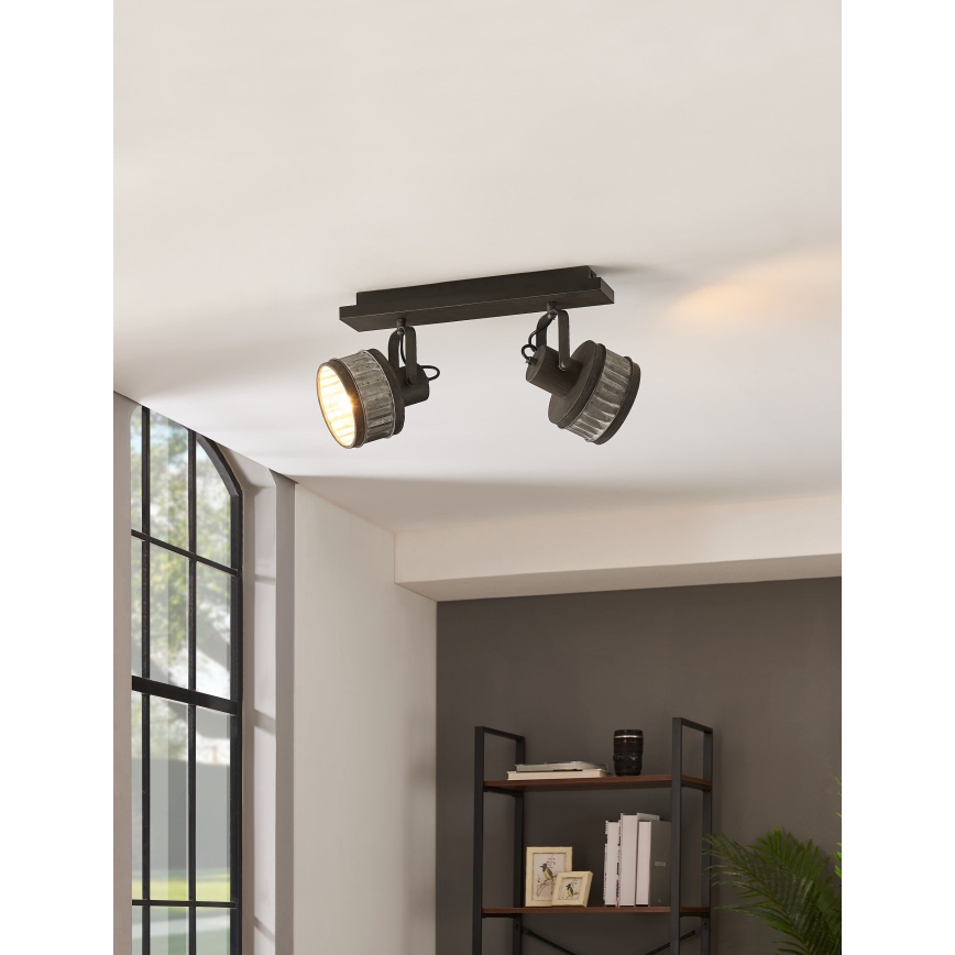 Eglo 43445 - Точково осветително тяло TURROCK 2xE27/28W/230V