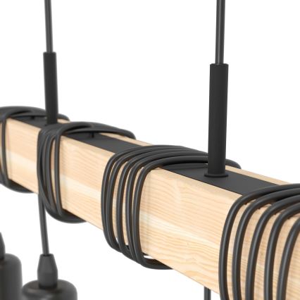 Eglo - Полилей с кабел TOWNSHEND 4xE27/60W/230V