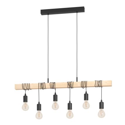 Eglo - Пендел TOWNSHEND 6xE27/60W/230V - FSC сертифицирано