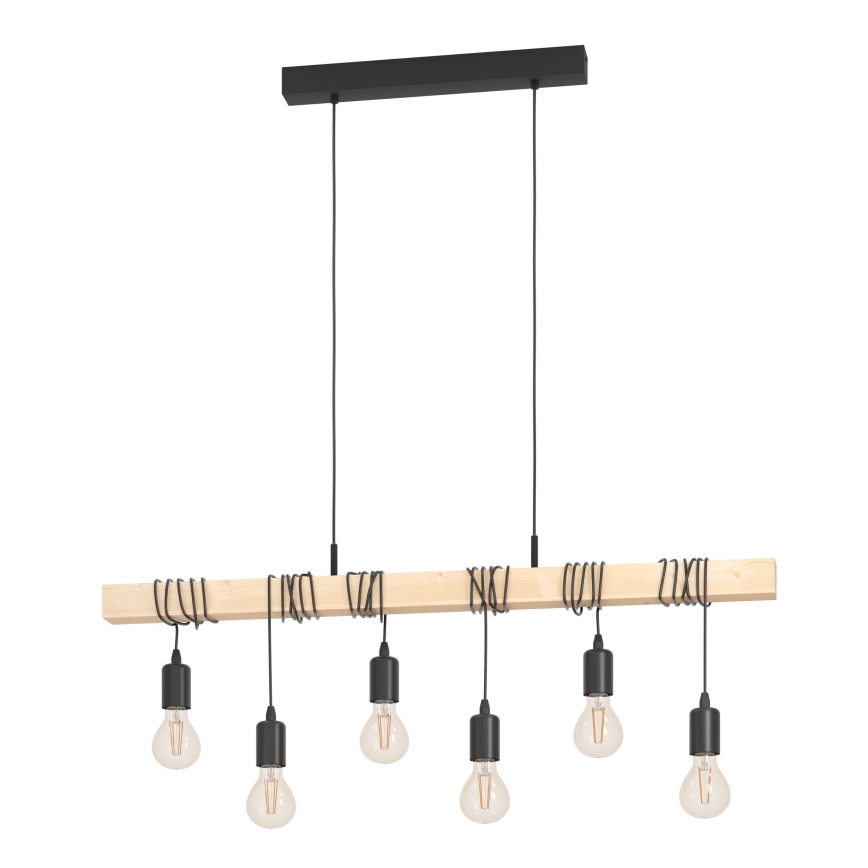 Eglo - Пендел TOWNSHEND 6xE27/60W/230V - FSC сертифицирано