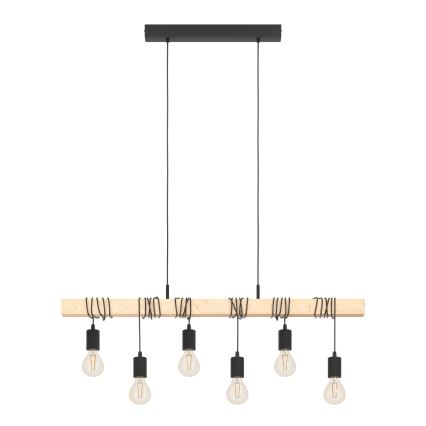 Eglo - Пендел TOWNSHEND 6xE27/60W/230V - FSC сертифицирано