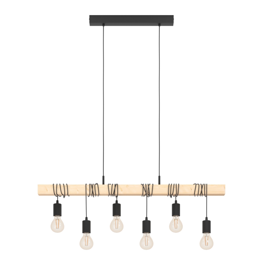 Eglo - Пендел TOWNSHEND 6xE27/60W/230V - FSC сертифицирано