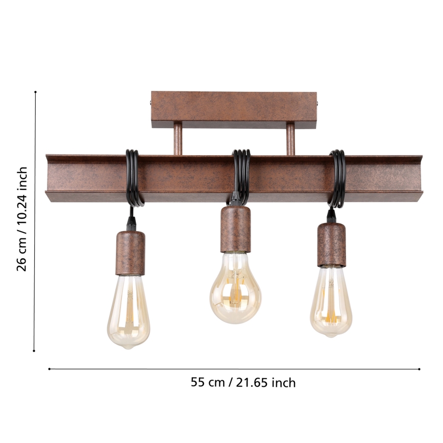 Eglo - Повърхностен полилей TOWNSHEND 3xE27/60W/230V