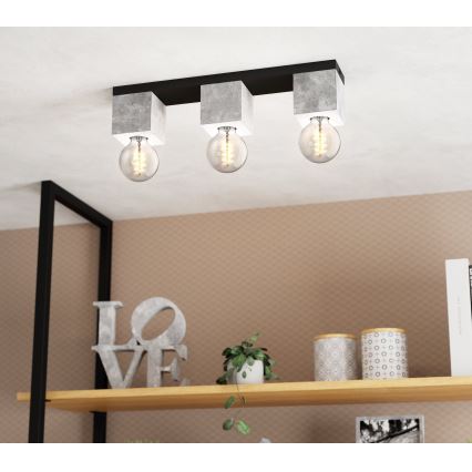 Eglo 43596 - Плафониера PRESTWICK 3xE27/40W/230V