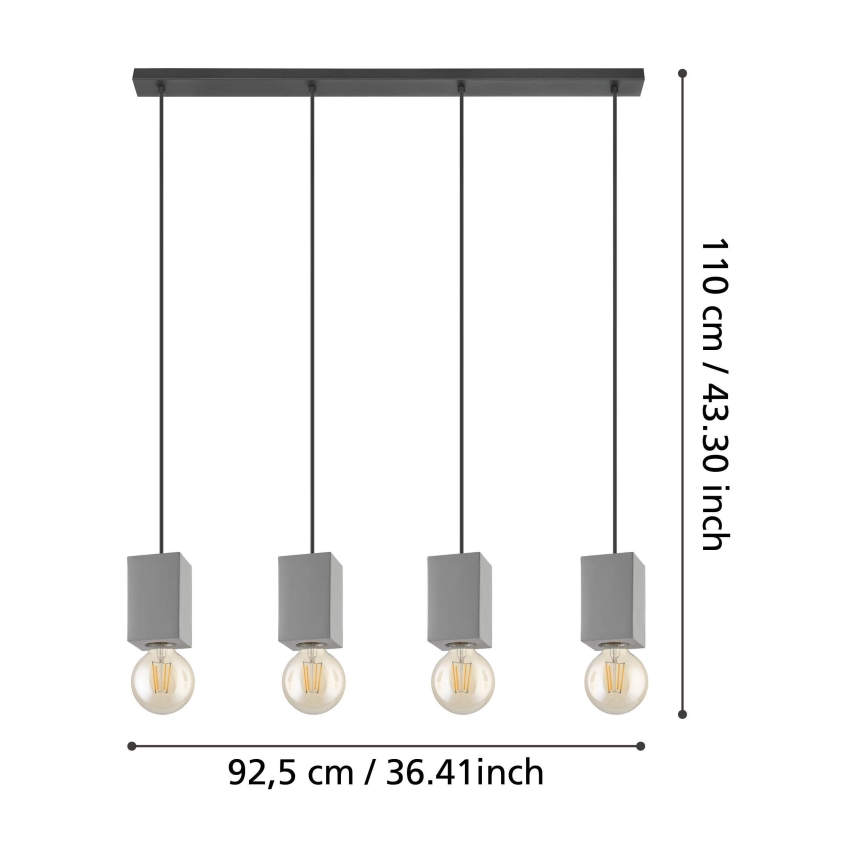 Eglo - Висящ полилей 4xE27/40W/230V