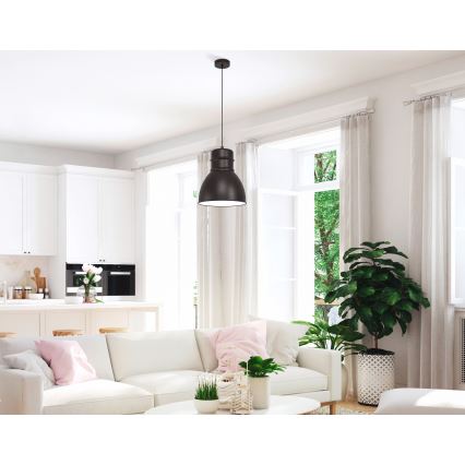 Eglo - Висящ полилей 1xE27/60W/230V черен